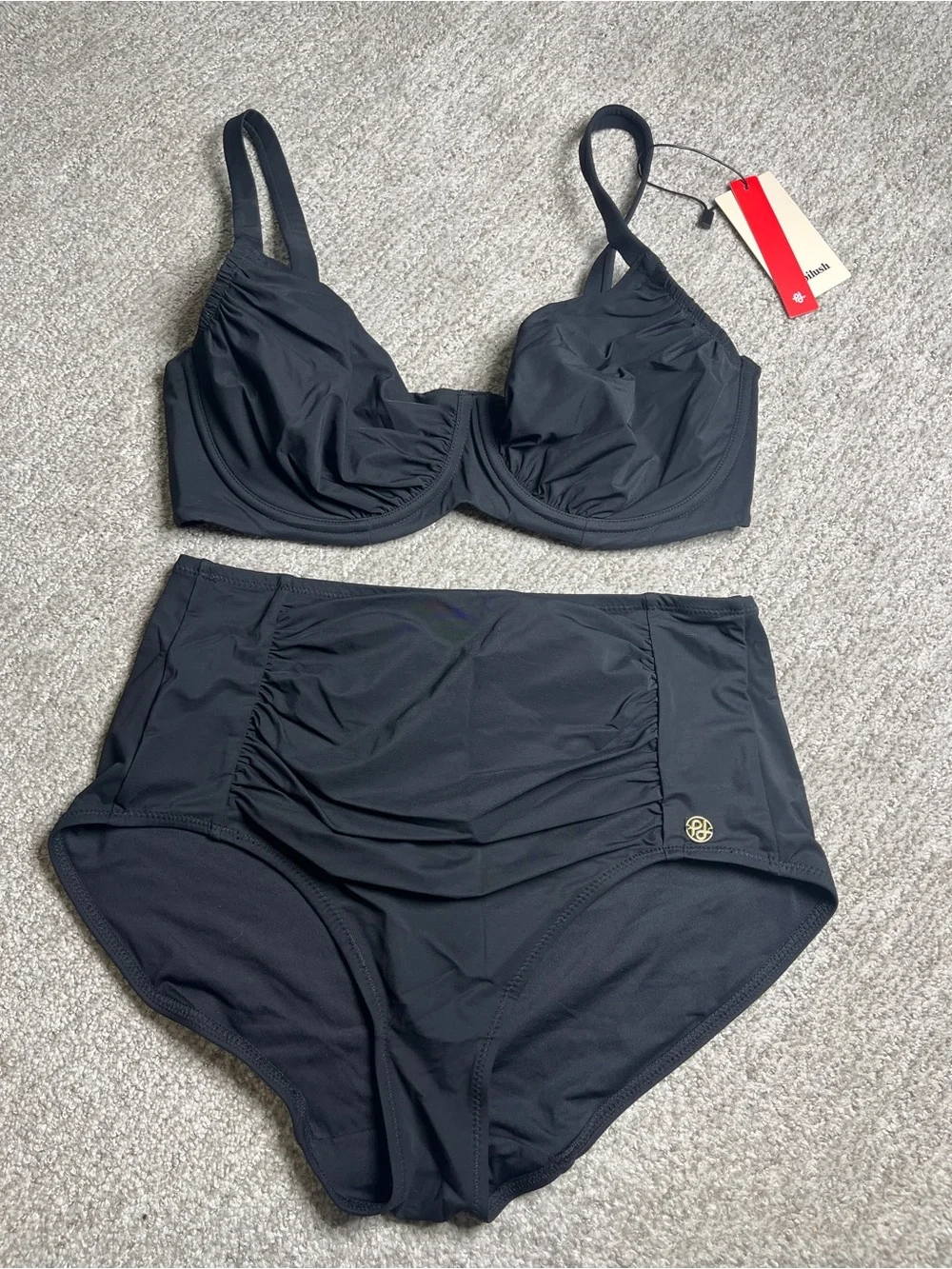 Popilush High Waisted Bikini Sets Tummy Control Ruched M. 2935/bb12-3:v